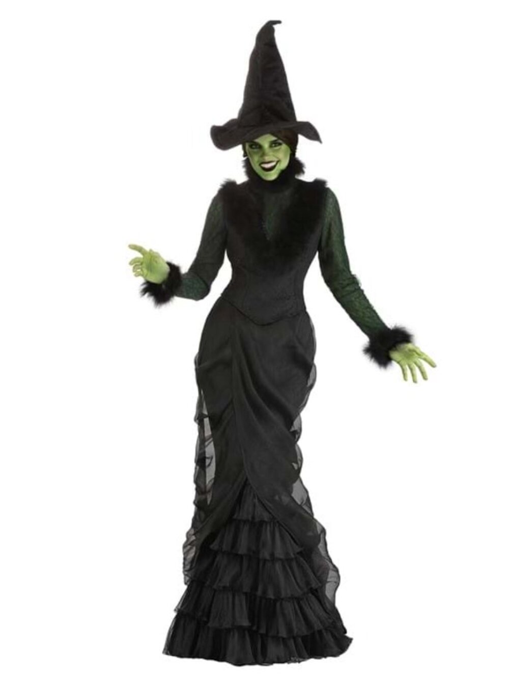 Women's Defiant Wicked Witch Costume Dress Elphaba Costume